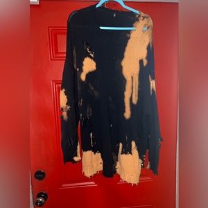R13 Bleached Distressed Sweater